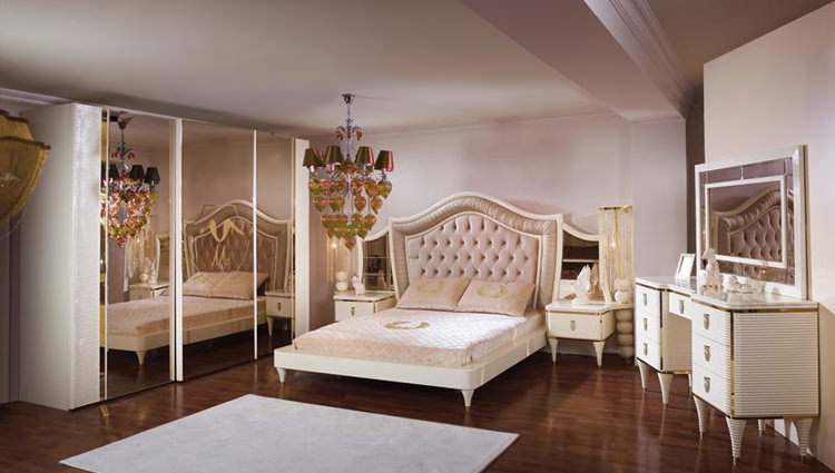 beyaz dore avangart yatak odası modeli