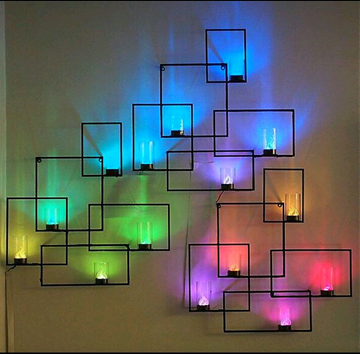 renkli duvar aydınlatma modeli