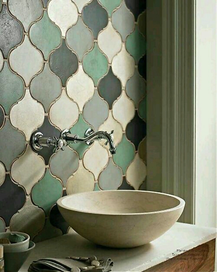 vintage tarz banyo lavabo ve musluk modeli